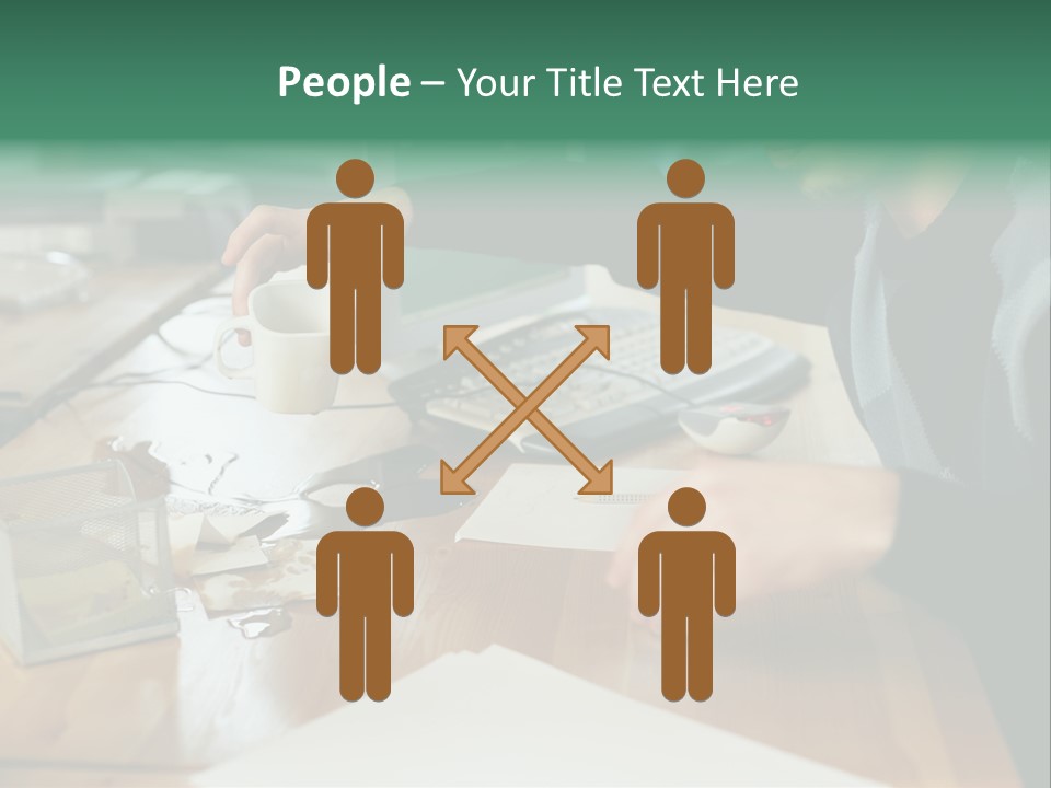 Man With Coffee Spilt On His Desk PowerPoint Template