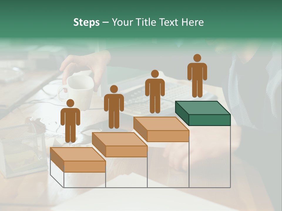 Man With Coffee Spilt On His Desk PowerPoint Template