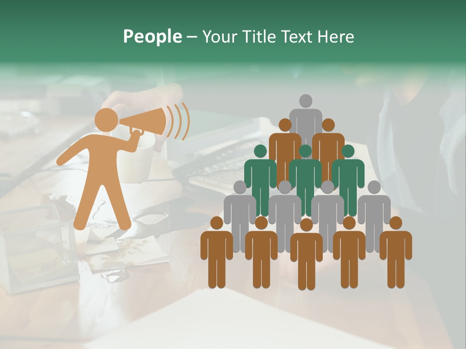 Man With Coffee Spilt On His Desk PowerPoint Template