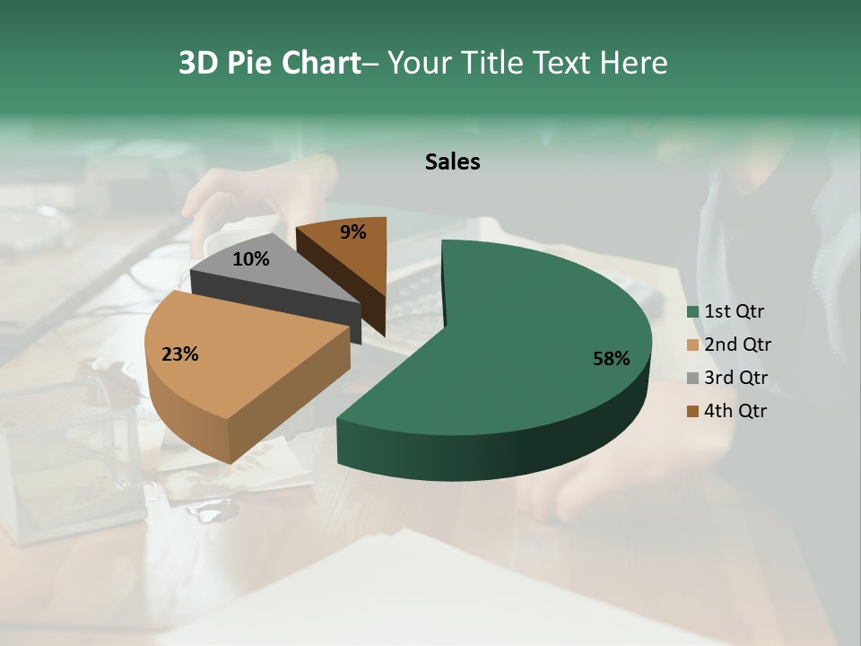 Man With Coffee Spilt On His Desk PowerPoint Template
