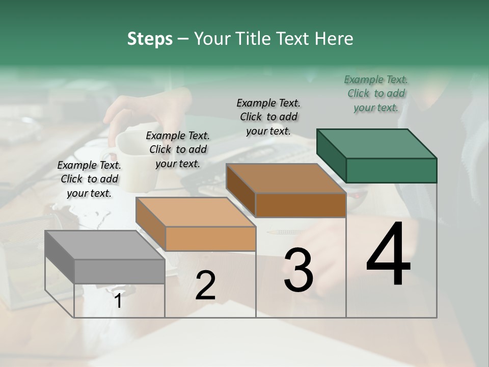 Man With Coffee Spilt On His Desk PowerPoint Template