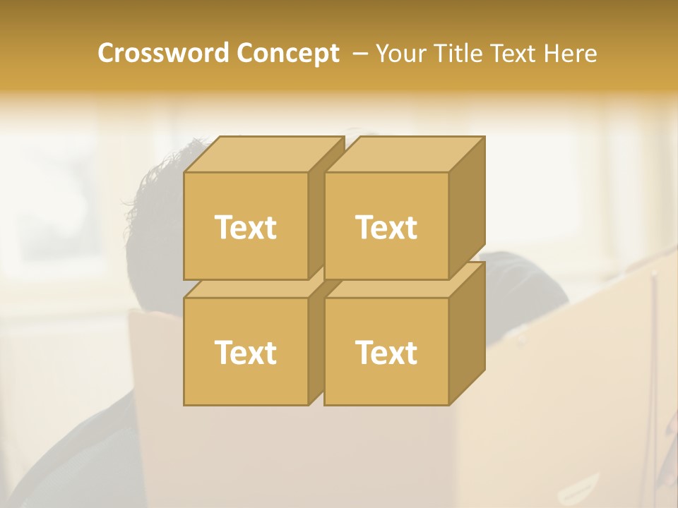 Man And Woman Looking At Folder PowerPoint Template