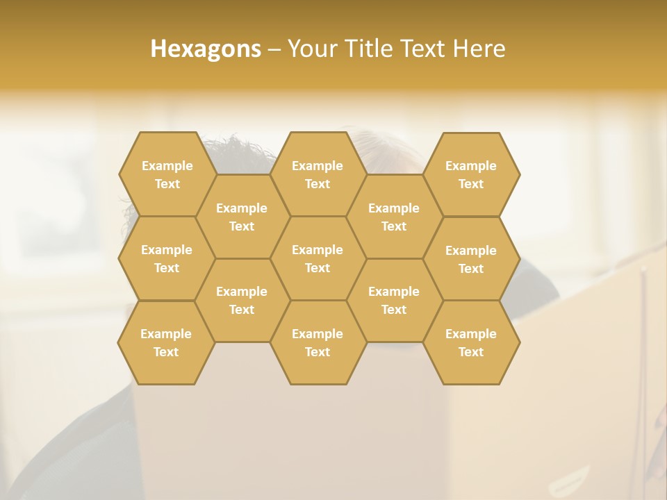 Man And Woman Looking At Folder PowerPoint Template