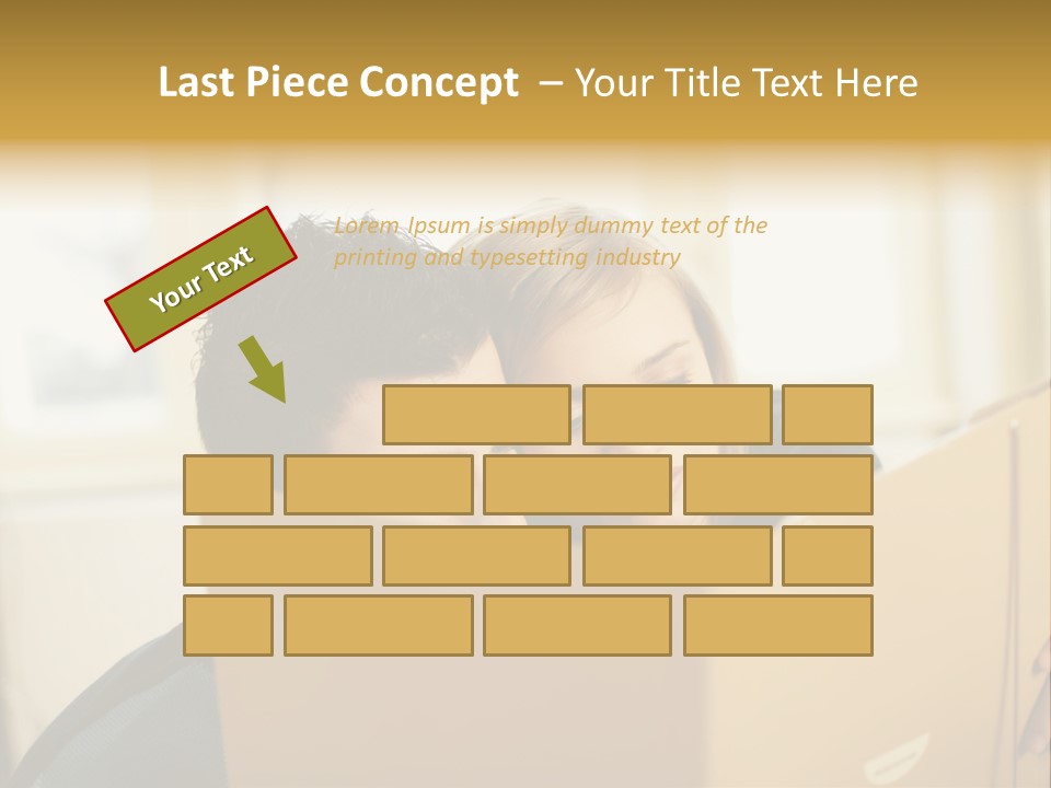 Man And Woman Looking At Folder PowerPoint Template