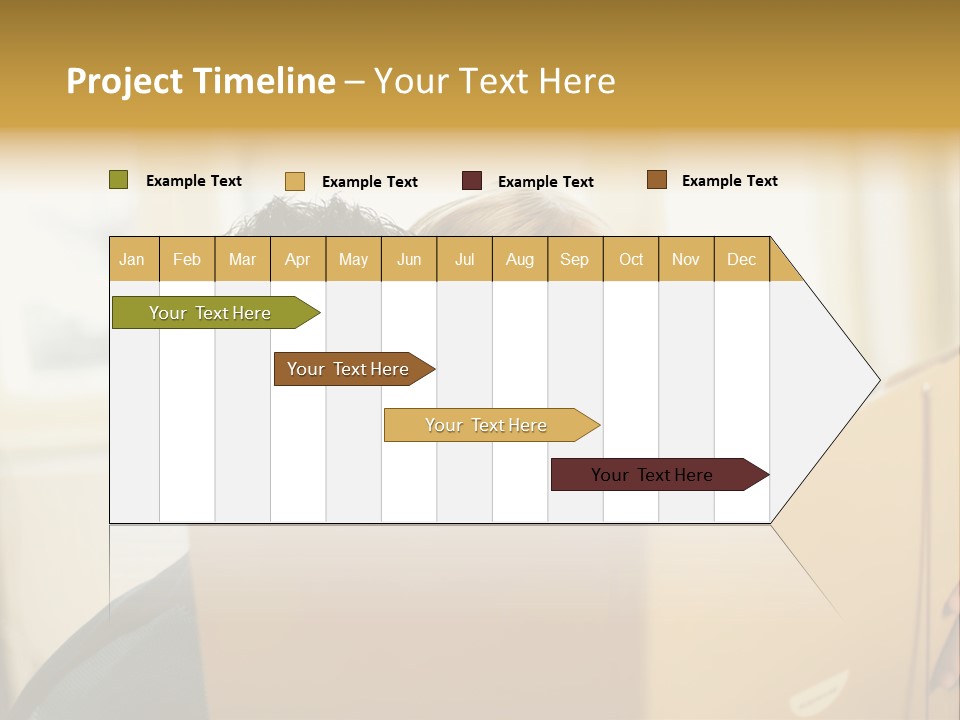 Man And Woman Looking At Folder PowerPoint Template