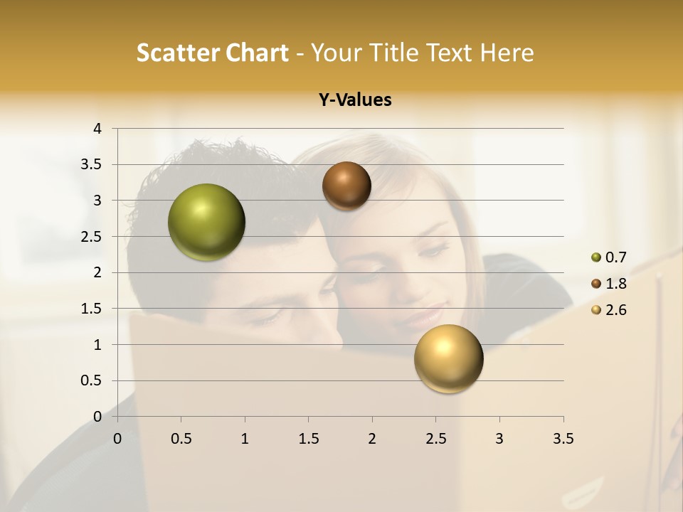 Man And Woman Looking At Folder PowerPoint Template