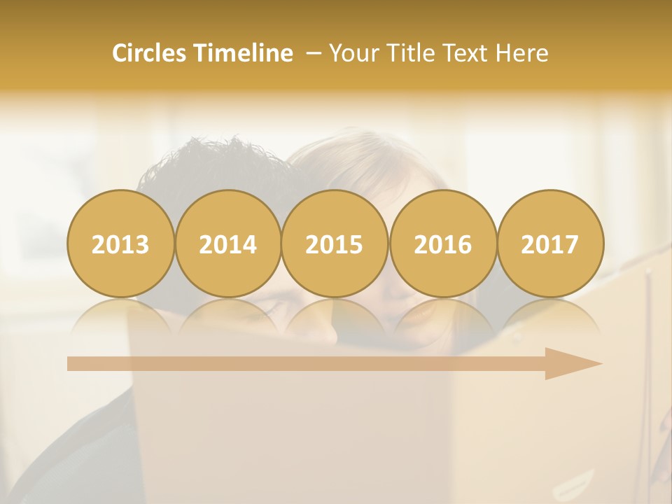 Man And Woman Looking At Folder PowerPoint Template