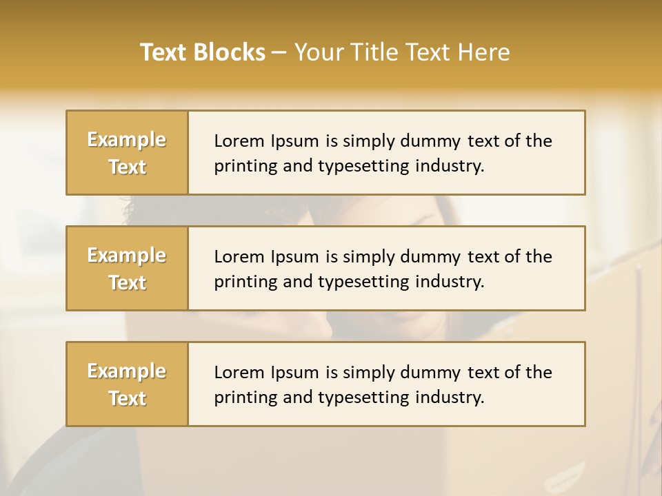 Man And Woman Looking At Folder PowerPoint Template
