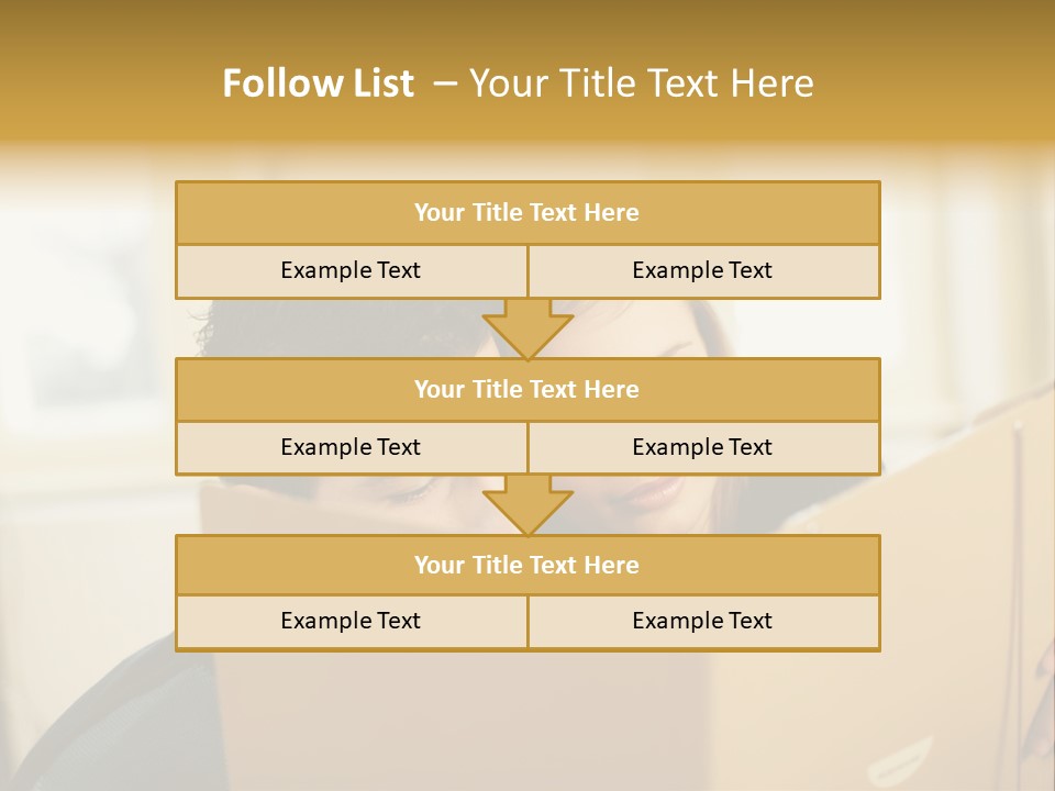 Man And Woman Looking At Folder PowerPoint Template