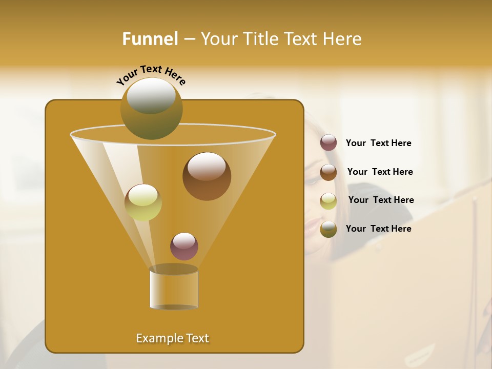 Man And Woman Looking At Folder PowerPoint Template