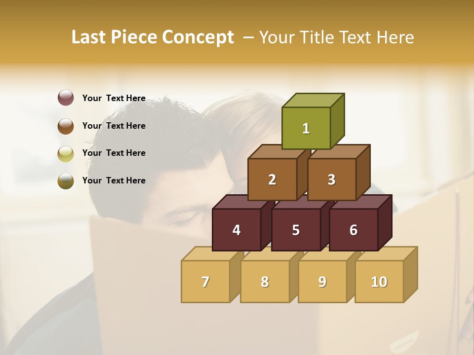 Man And Woman Looking At Folder PowerPoint Template