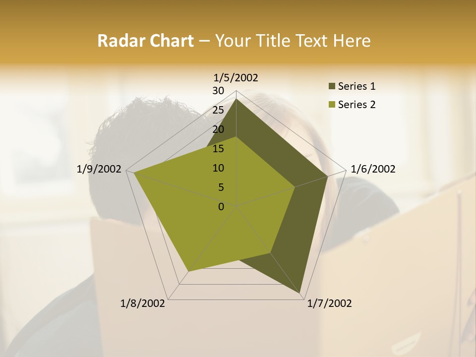 Man And Woman Looking At Folder PowerPoint Template
