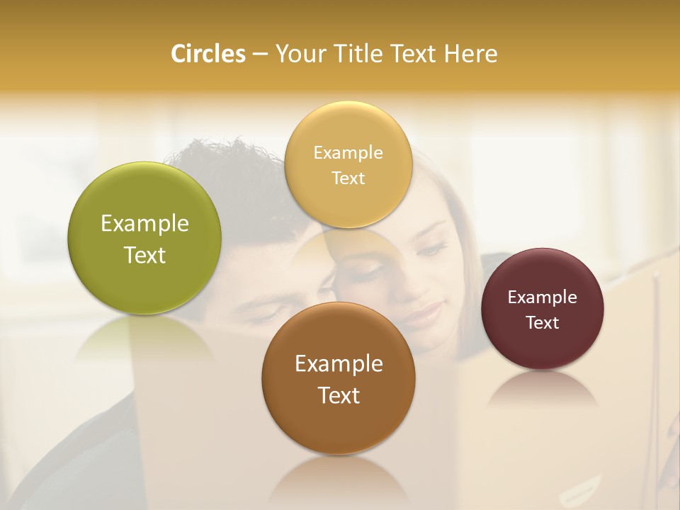 Man And Woman Looking At Folder PowerPoint Template