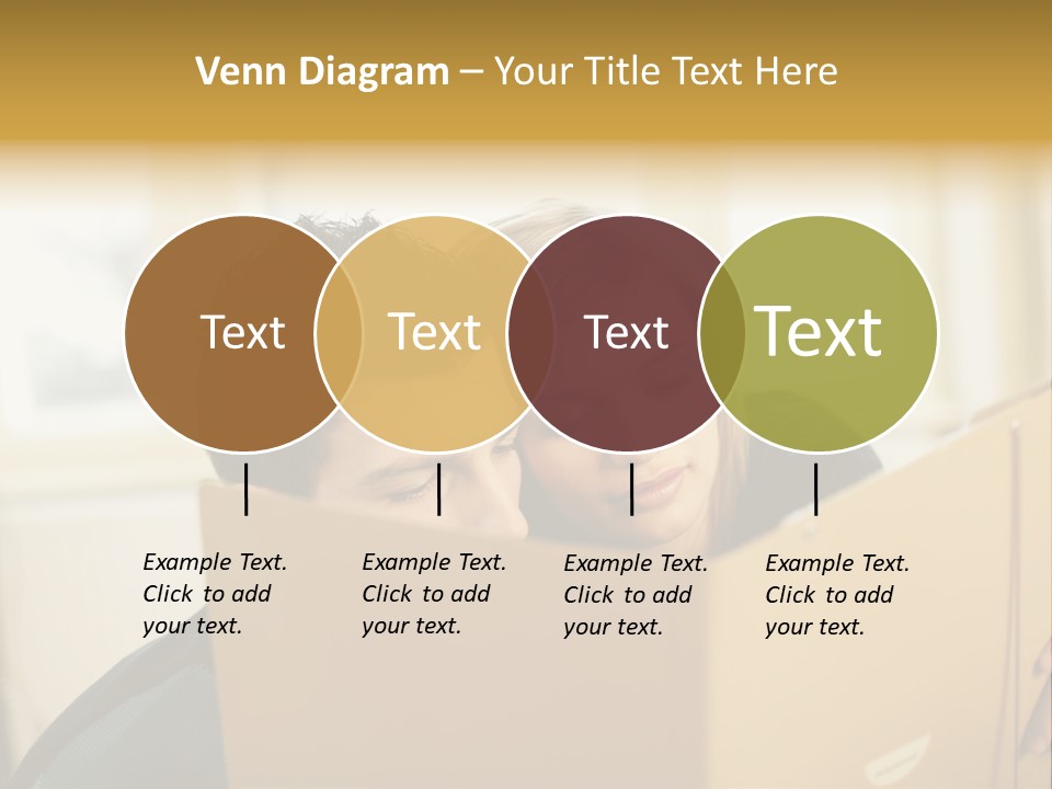 Man And Woman Looking At Folder PowerPoint Template
