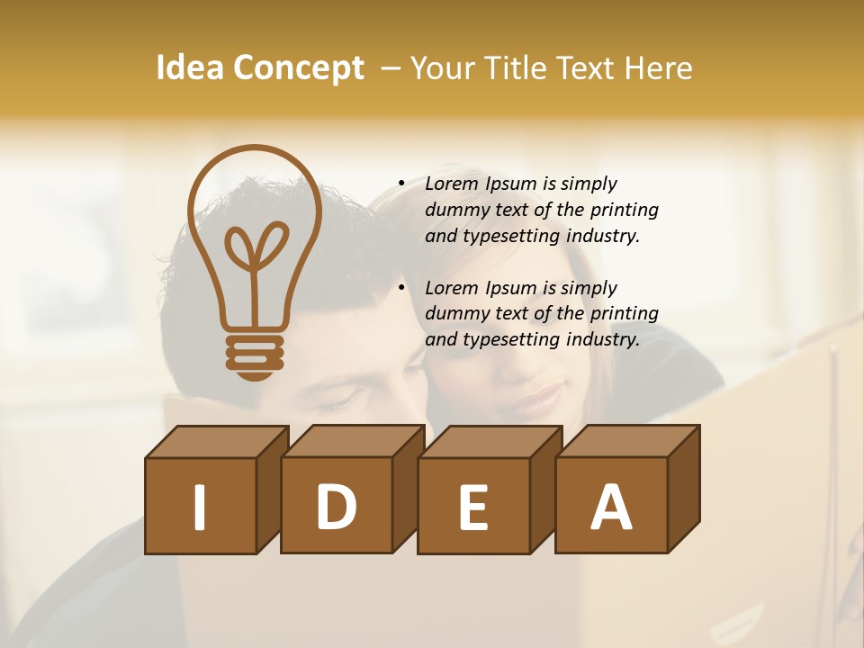 Man And Woman Looking At Folder PowerPoint Template