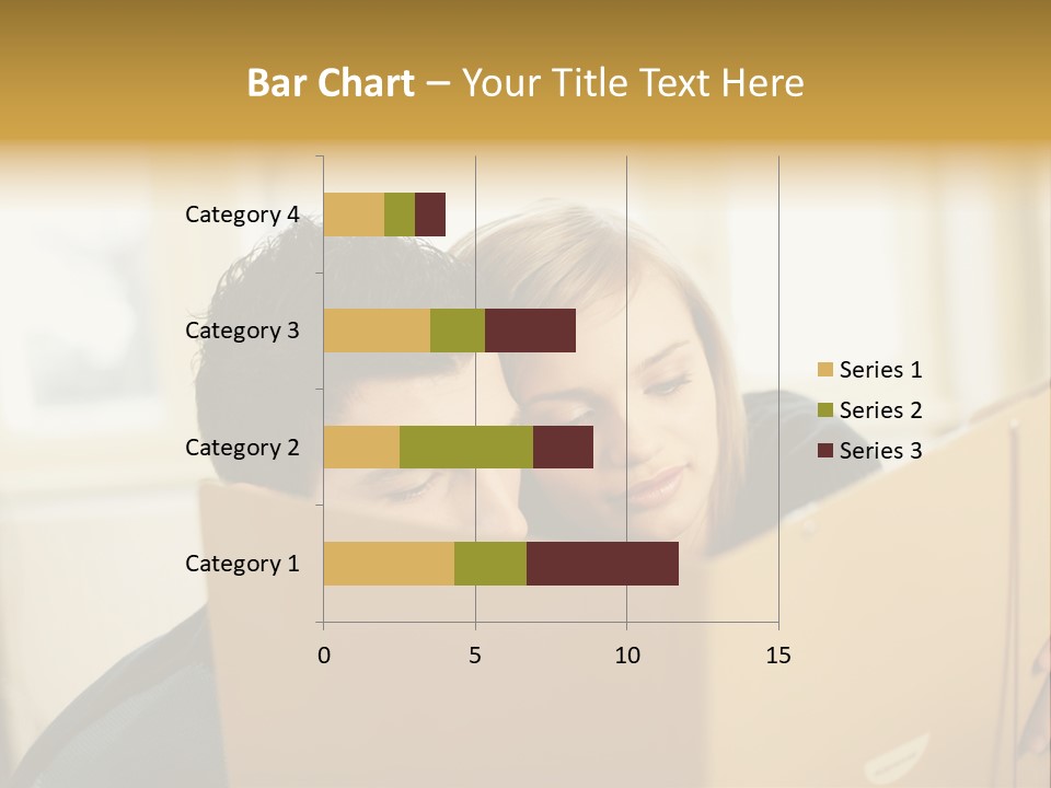Man And Woman Looking At Folder PowerPoint Template