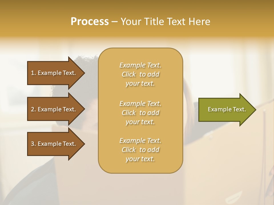 Man And Woman Looking At Folder PowerPoint Template