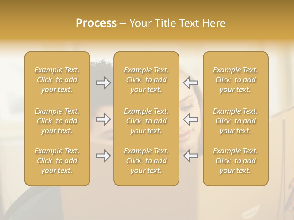 Man And Woman Looking At Folder PowerPoint Template