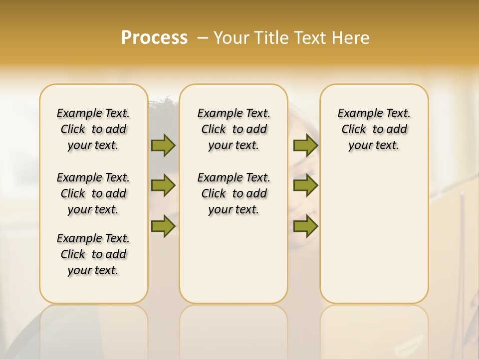 Man And Woman Looking At Folder PowerPoint Template