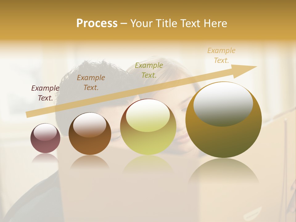 Man And Woman Looking At Folder PowerPoint Template