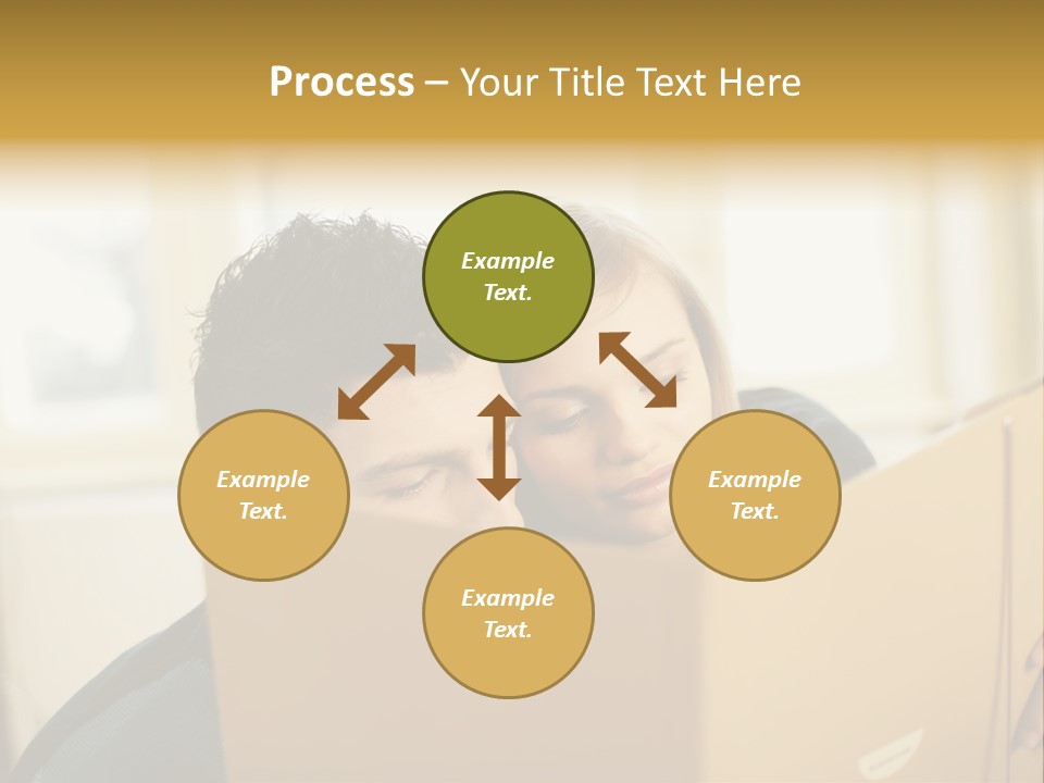 Man And Woman Looking At Folder PowerPoint Template