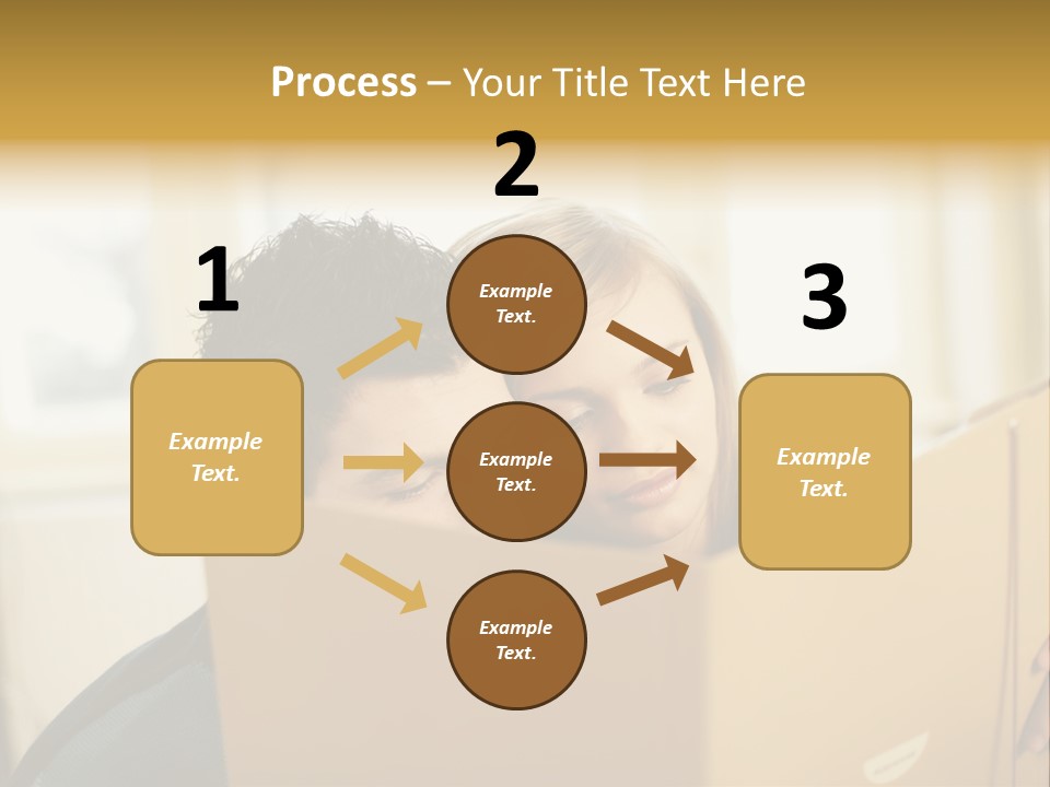 Man And Woman Looking At Folder PowerPoint Template