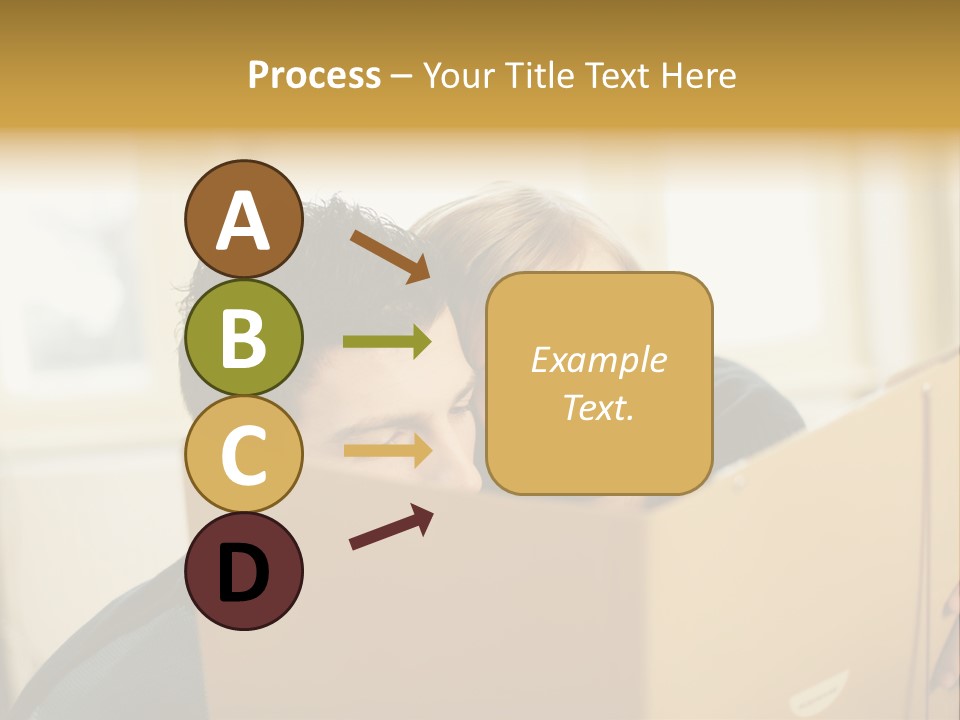 Man And Woman Looking At Folder PowerPoint Template