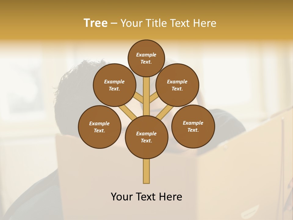 Man And Woman Looking At Folder PowerPoint Template