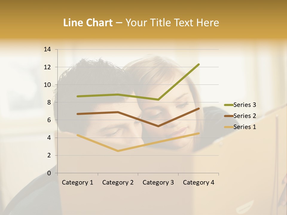 Man And Woman Looking At Folder PowerPoint Template
