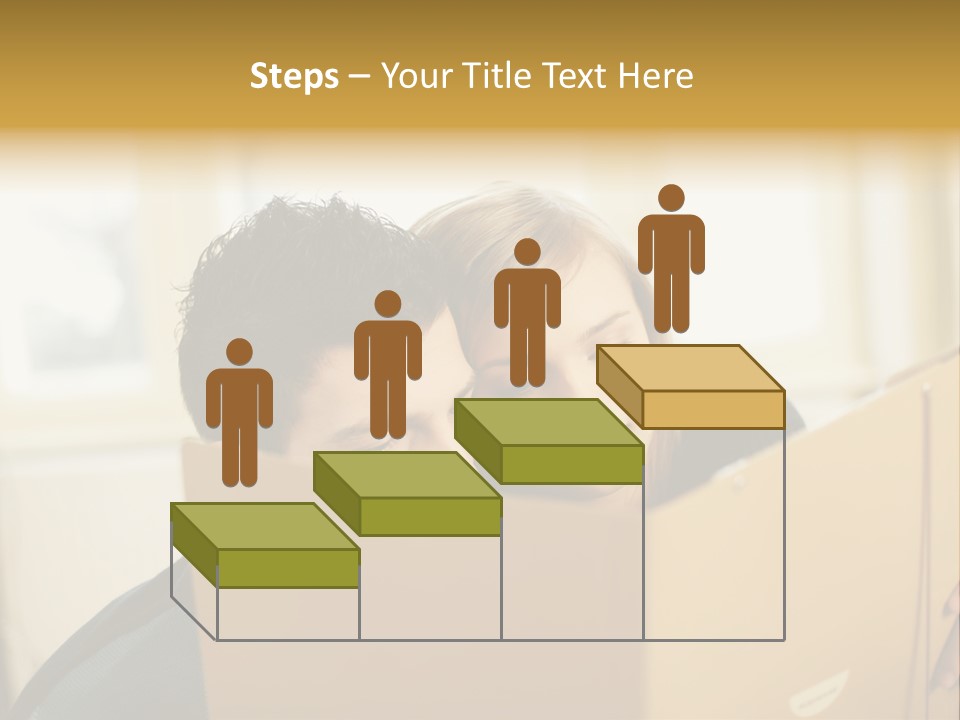 Man And Woman Looking At Folder PowerPoint Template