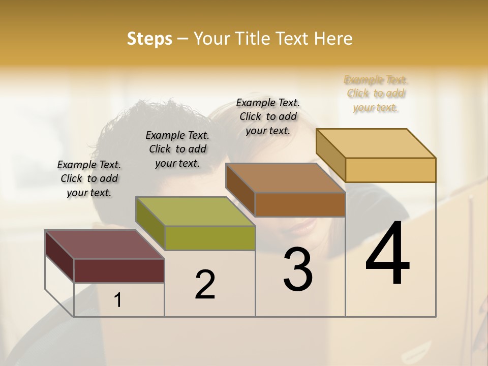 Man And Woman Looking At Folder PowerPoint Template