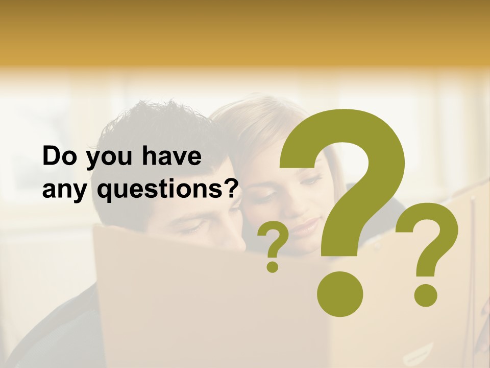 Man And Woman Looking At Folder PowerPoint Template