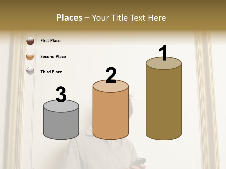 Man Sending A Text Message PowerPoint Template