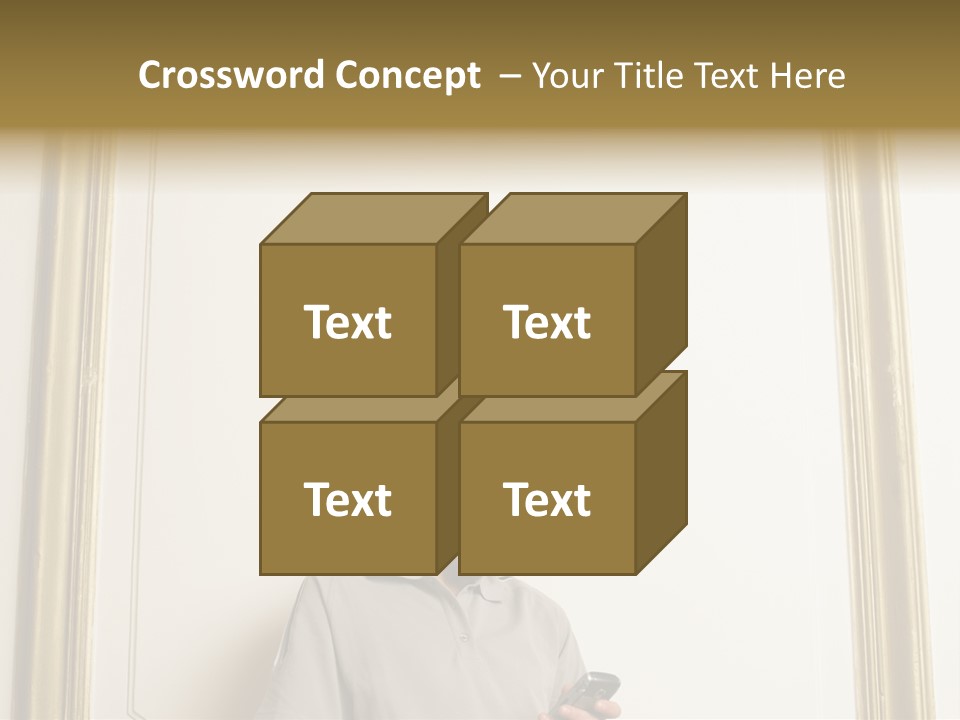 Man Sending A Text Message PowerPoint Template