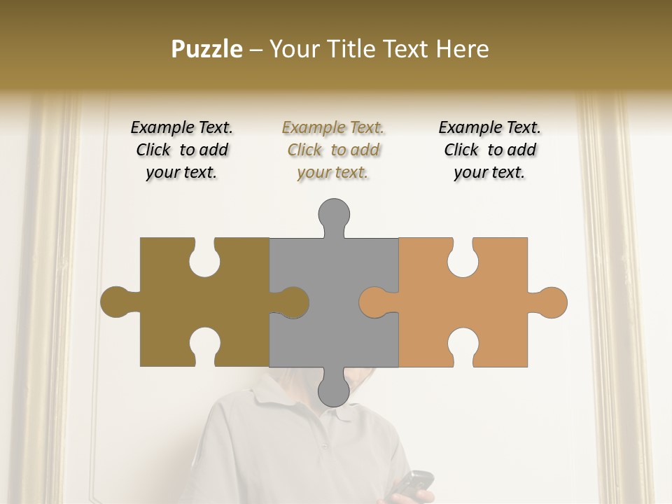 Man Sending A Text Message PowerPoint Template