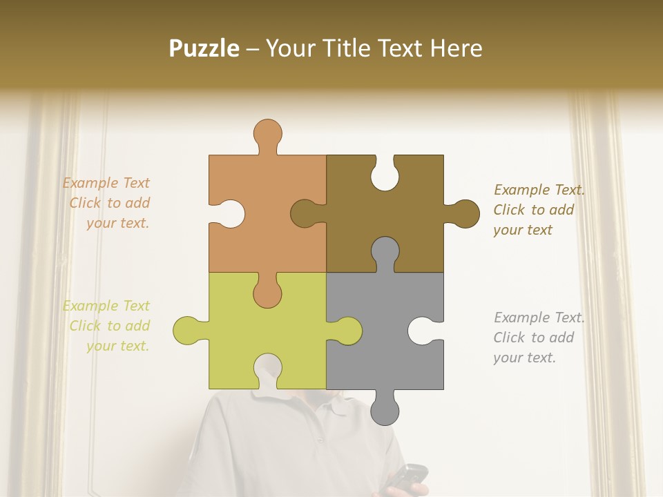 Man Sending A Text Message PowerPoint Template