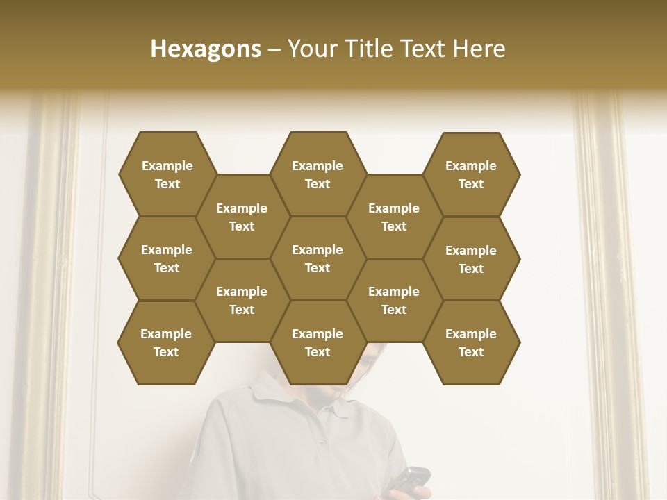 Man Sending A Text Message PowerPoint Template