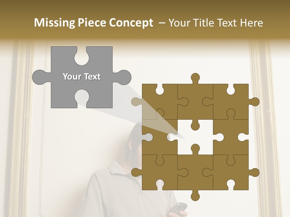Man Sending A Text Message PowerPoint Template