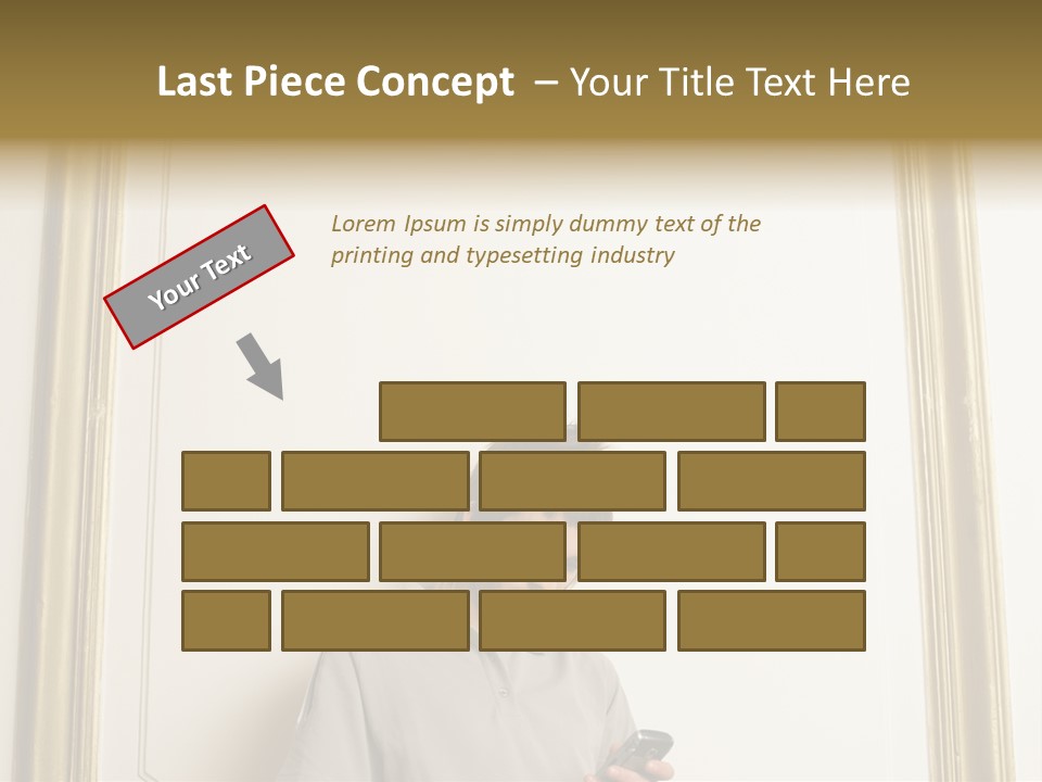 Man Sending A Text Message PowerPoint Template