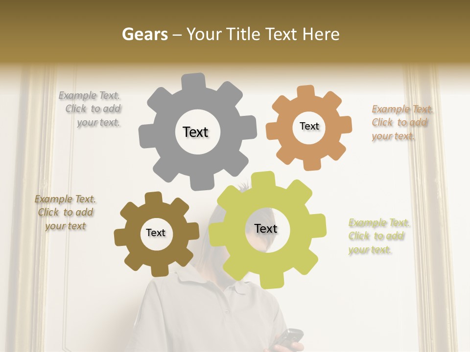 Man Sending A Text Message PowerPoint Template