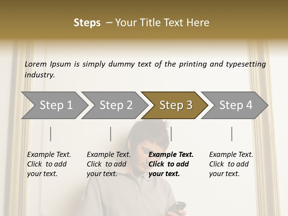 Man Sending A Text Message PowerPoint Template