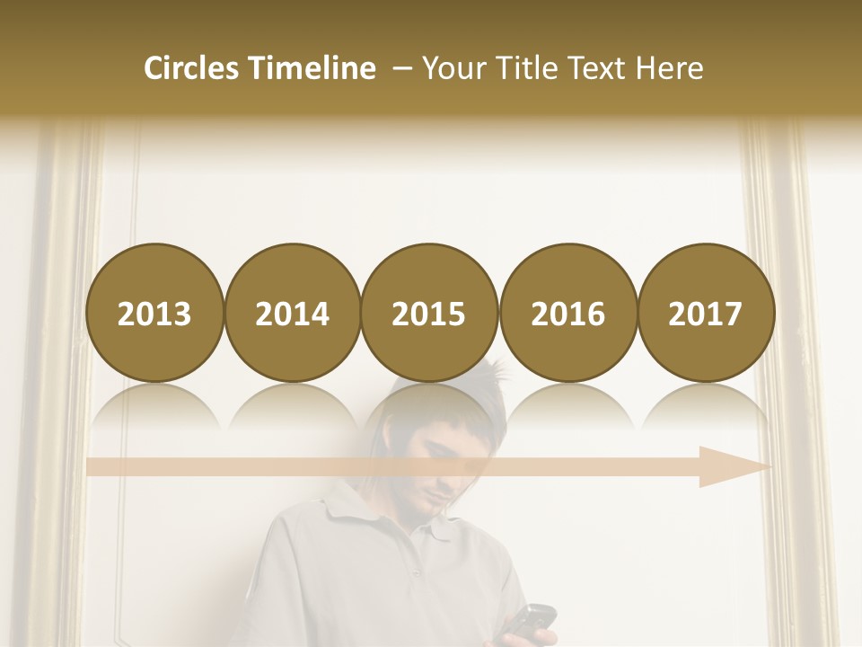 Man Sending A Text Message PowerPoint Template