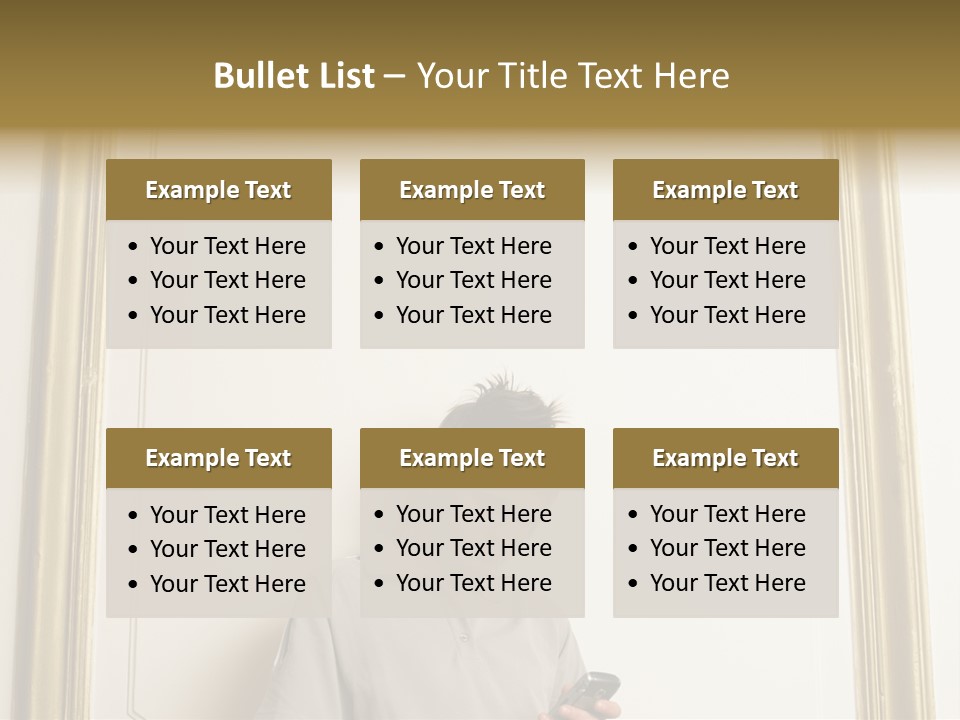 Man Sending A Text Message PowerPoint Template