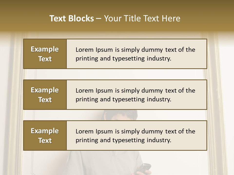 Man Sending A Text Message PowerPoint Template