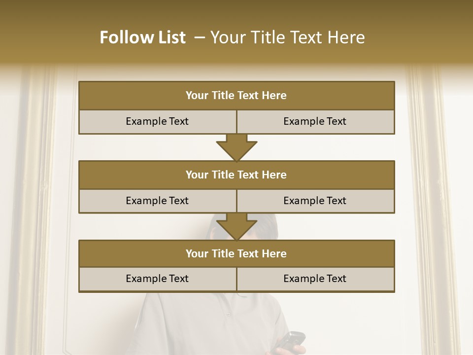 Man Sending A Text Message PowerPoint Template