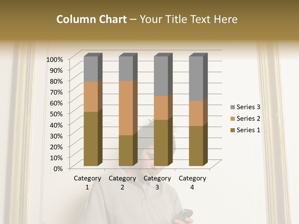 Man Sending A Text Message PowerPoint Template