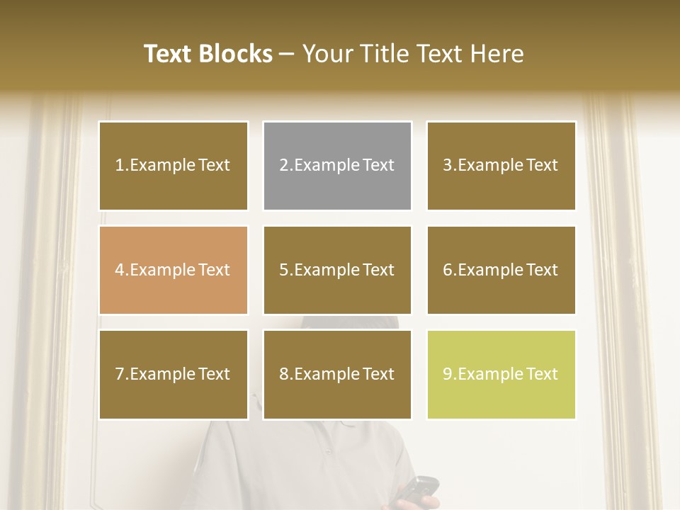 Man Sending A Text Message PowerPoint Template