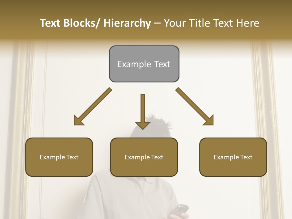 Man Sending A Text Message PowerPoint Template