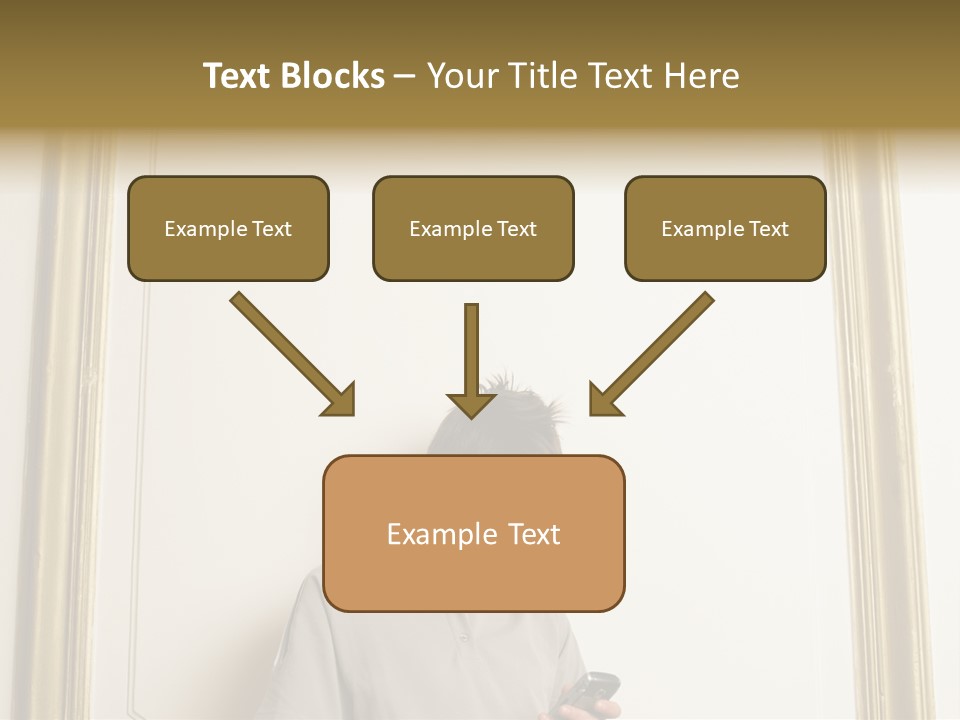 Man Sending A Text Message PowerPoint Template