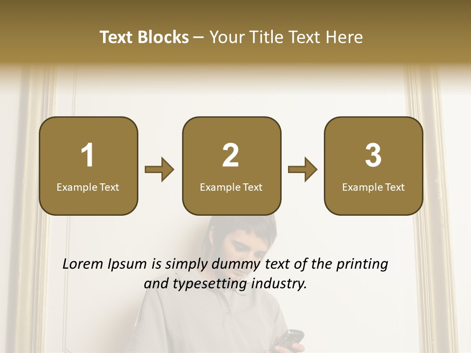 Man Sending A Text Message PowerPoint Template